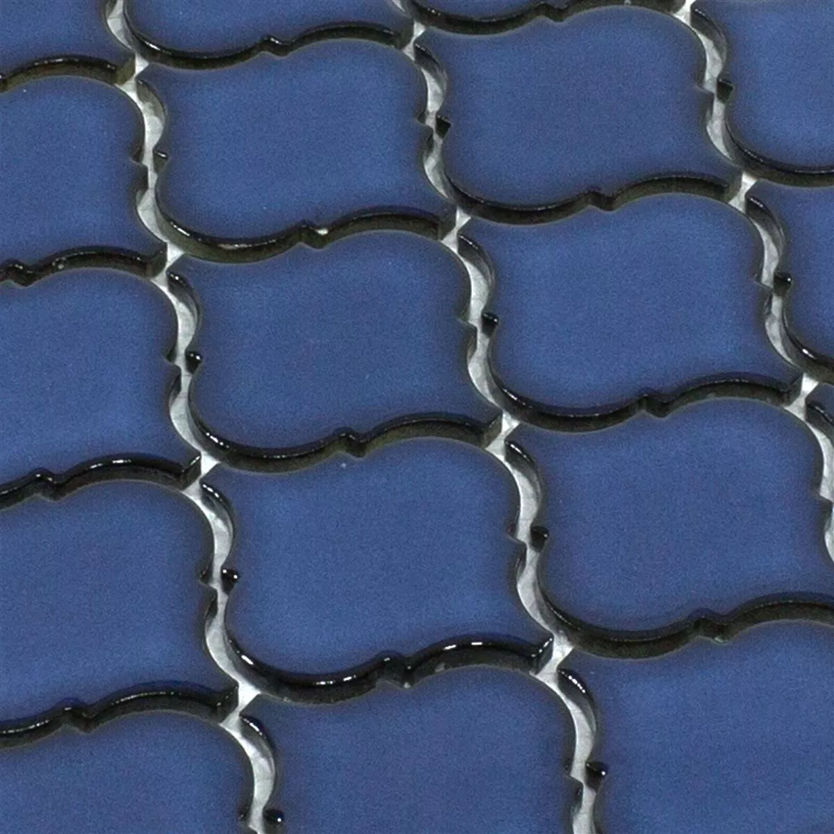 Muster von Keramik Mosaik Fliesen Asmara Arabesque Blau