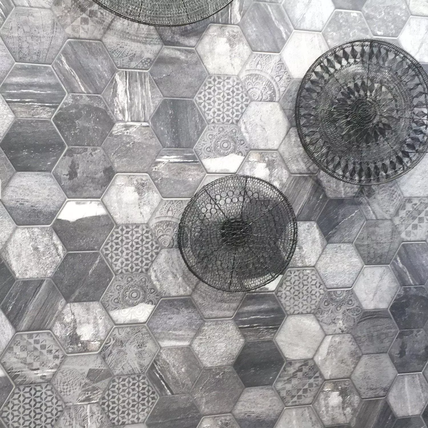 Muster Hexagon Bodenfliesen 45x45cm
