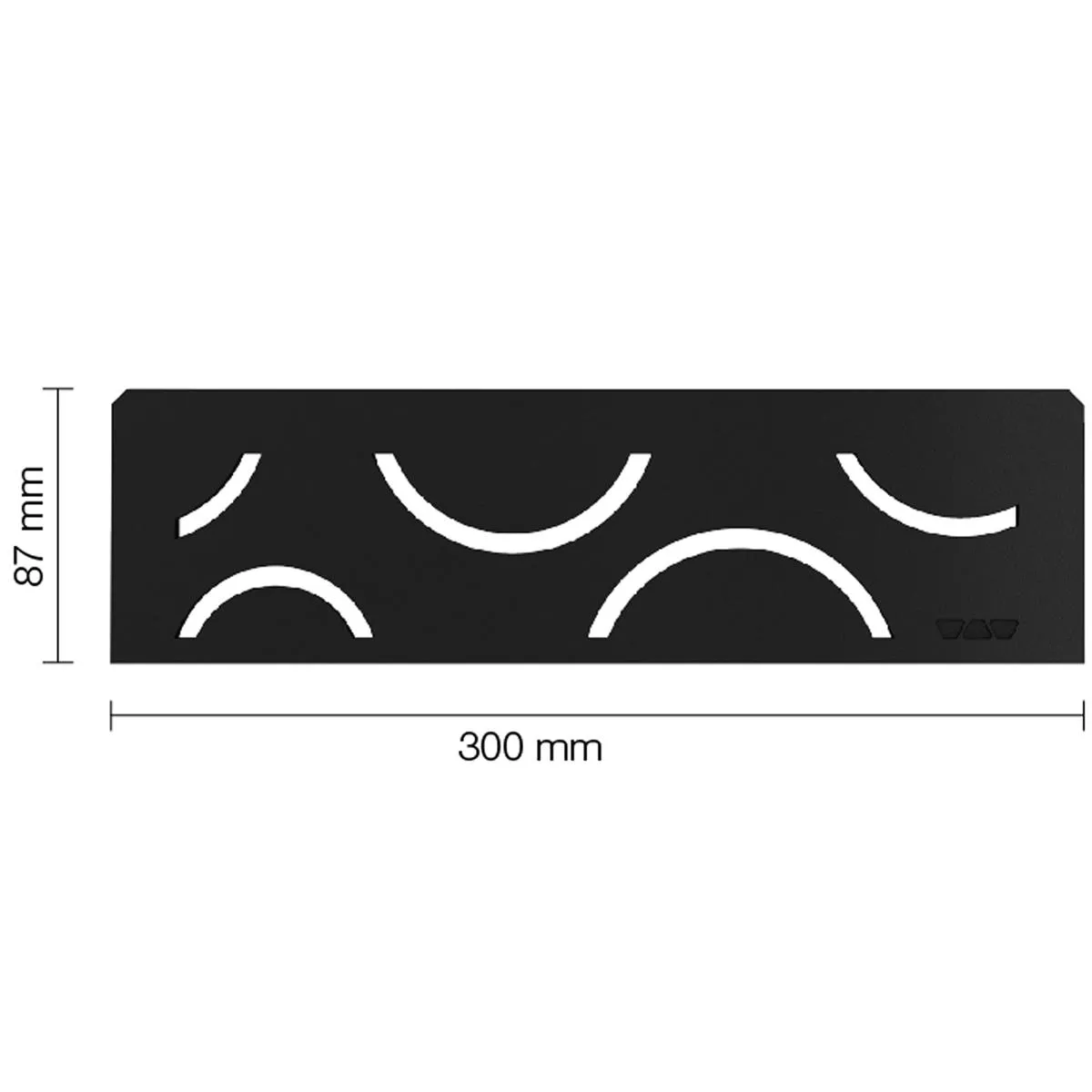 Nischen Wandablage Schlüter Rechteck 30x8,7cm Curve Graphite