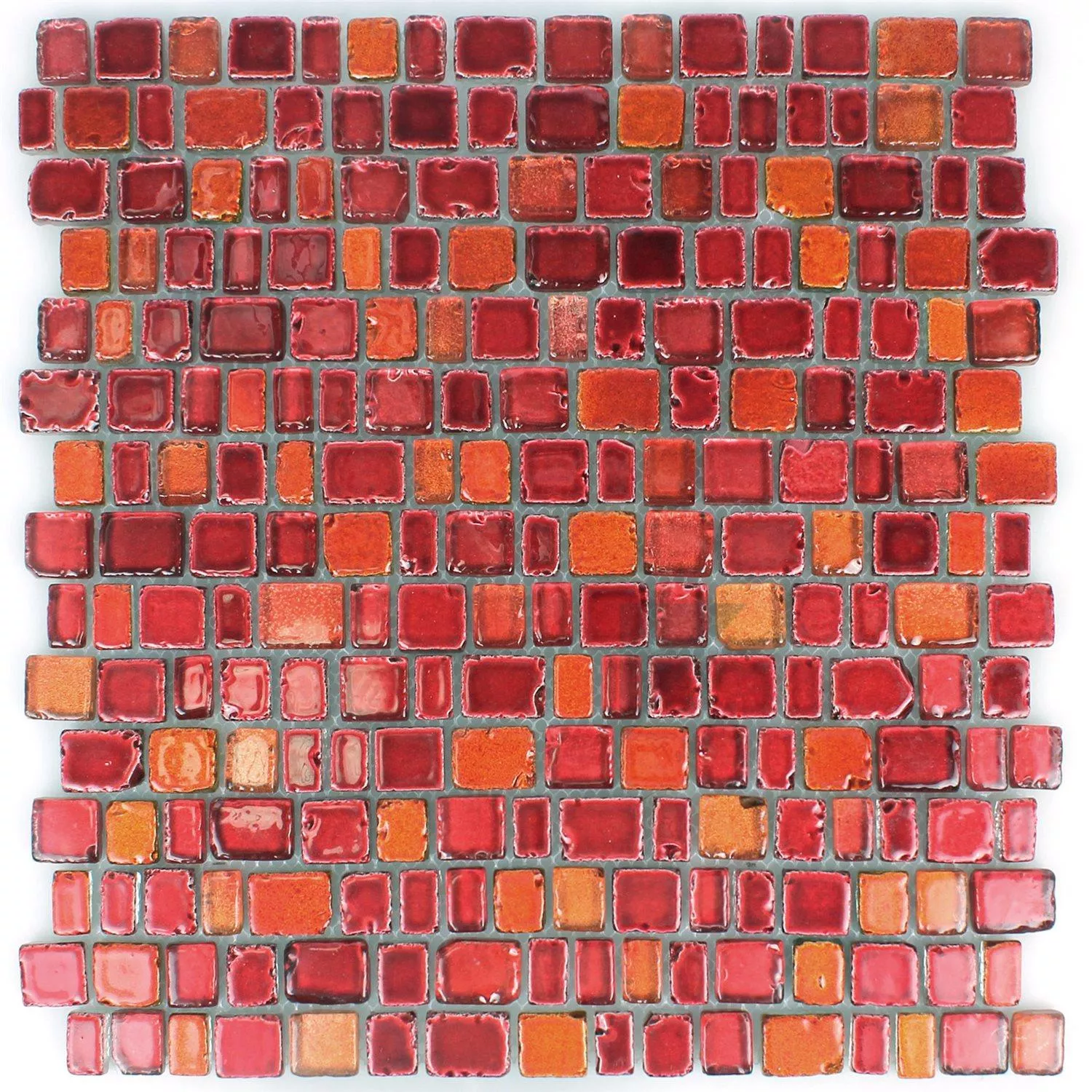 Muster von Mosaikfliesen Glas Roxy Rotorange