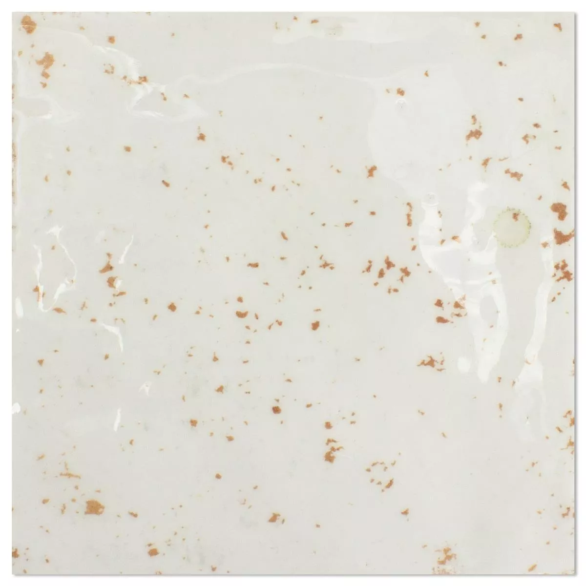 Muster von Wandfliesen Kiowa Glänzend Gewellt 15x15cm Weiß
