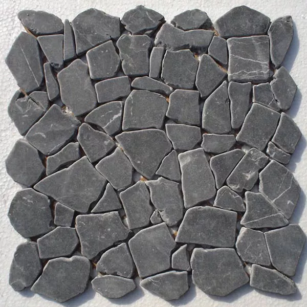 Muster von Mosaikfliesen Marmor Bruch Schwarz Marquina