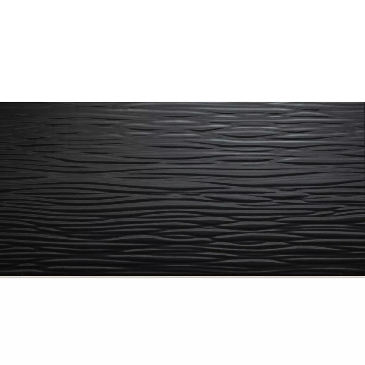 Muster Wandfliesen Norway Strukturiert Glänzend 25x50cm Schwarz