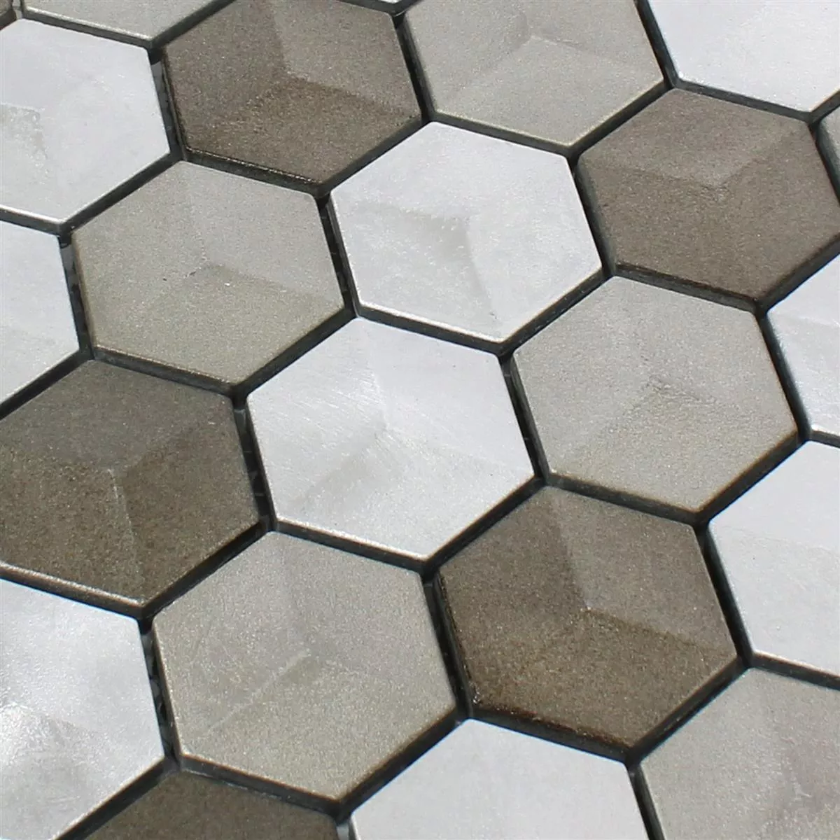 Mosaikfliesen Hexagon Kandilo Schlamm