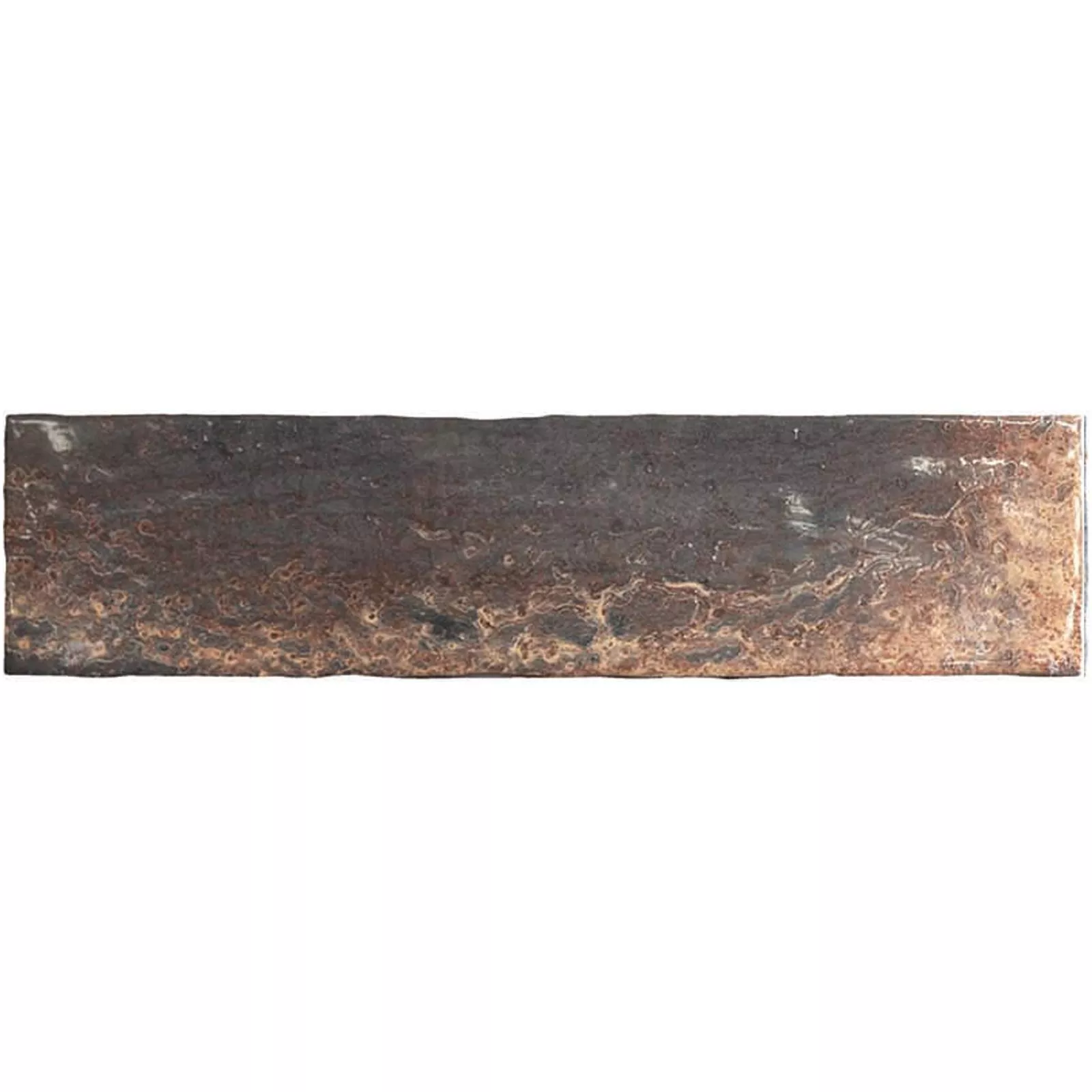 Muster Wandfliesen Wilhelmsburg Gewellt 7,5x30cm Kupfer
