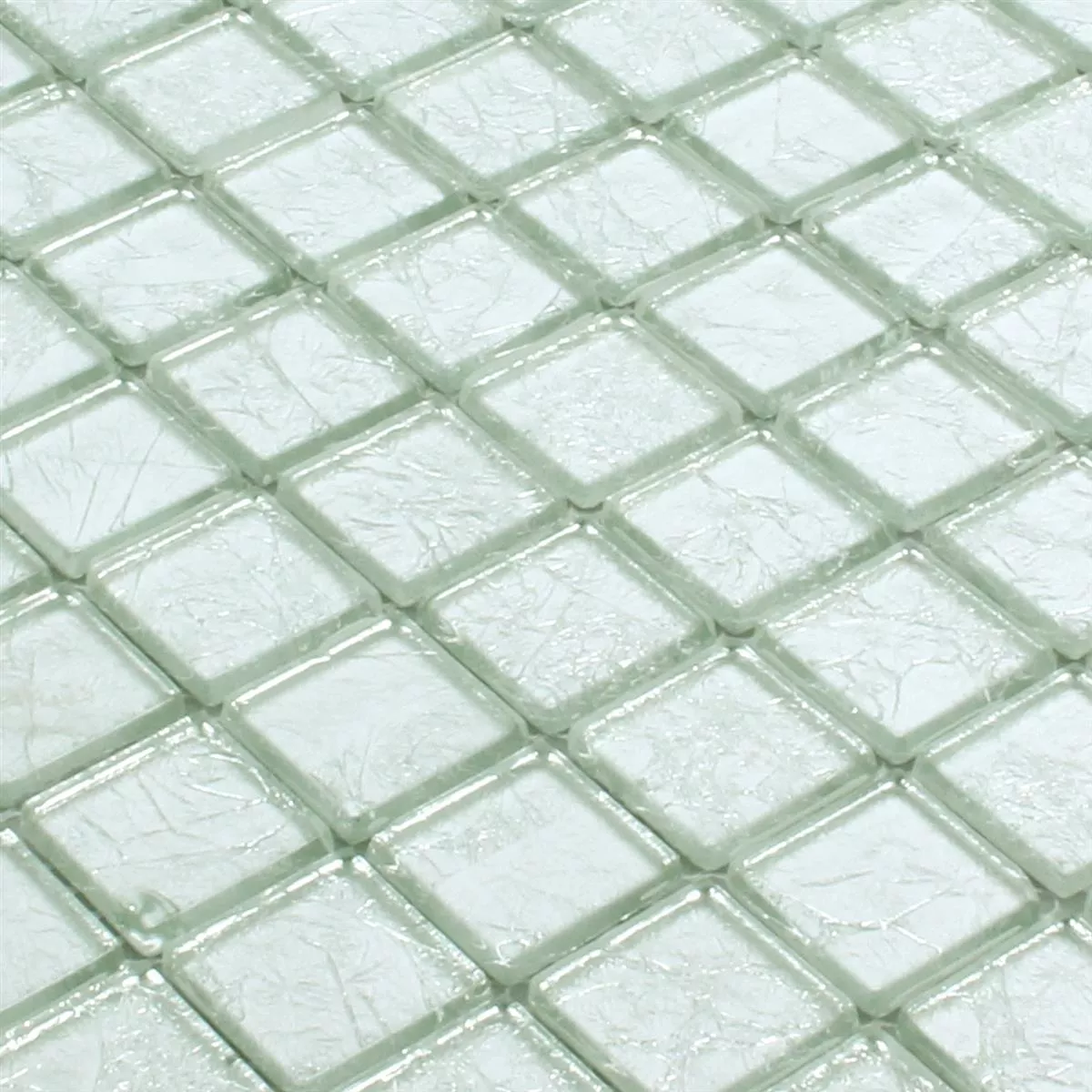 Muster von Mosaikfliesen Glas Lucca Silber 