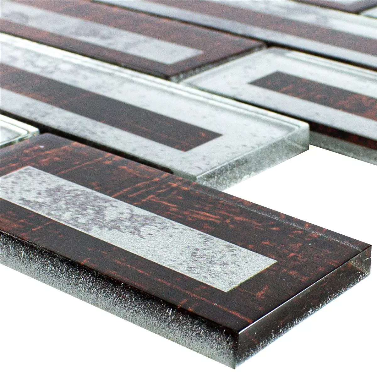 Glasmosaik Fliesen Romans 2D Effekt Braun Glasmosaik Fliesen Romans 2D Effekt Braun