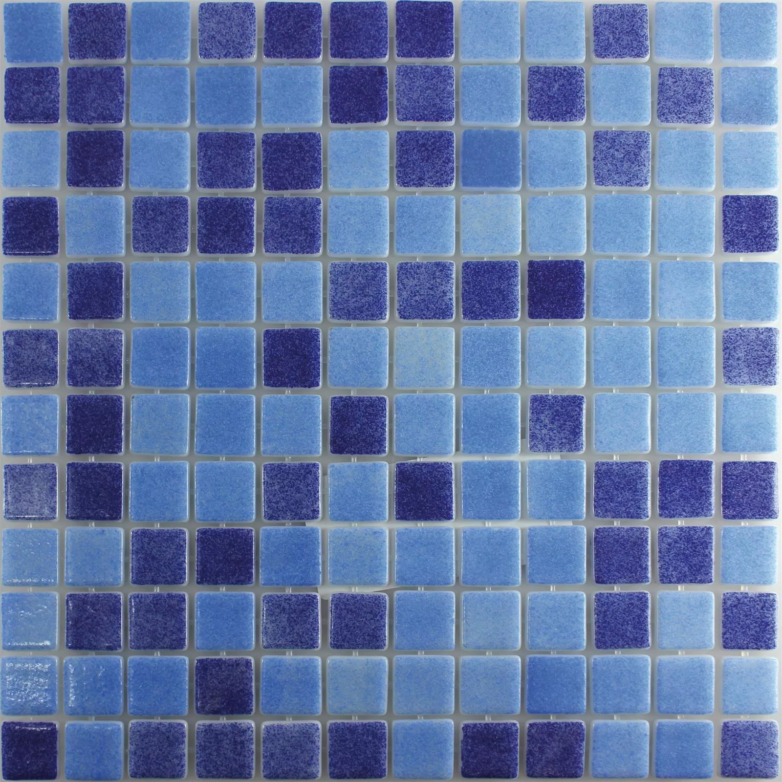Glas Schwimmbad Pool Mosaik Antonio Blau Mix