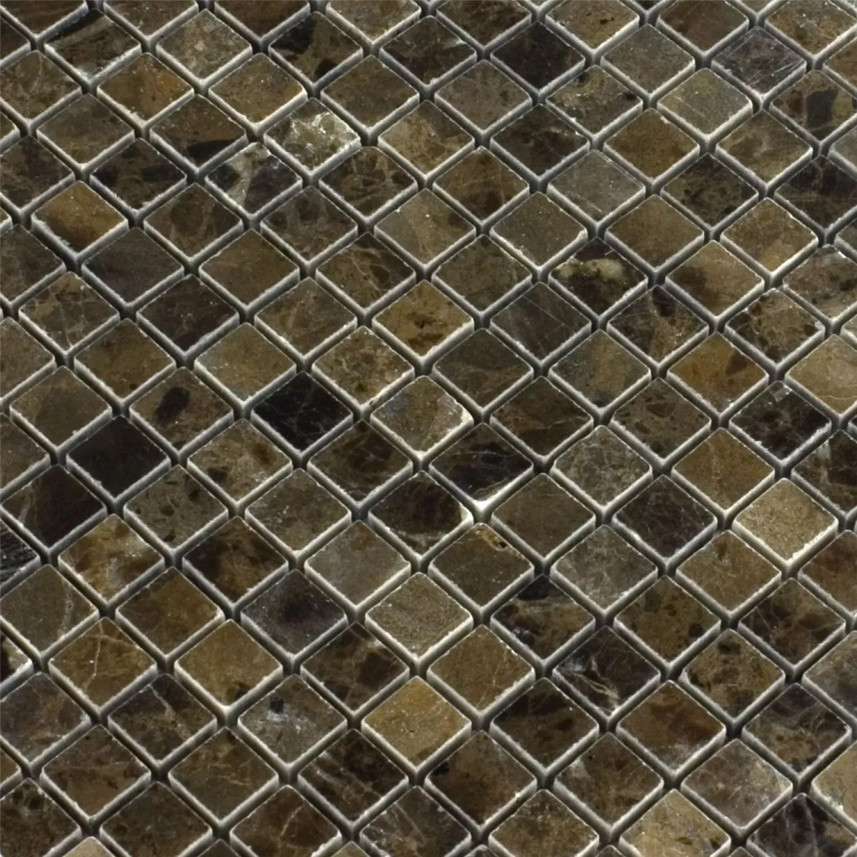 Muster von Mosaikfliesen Marmor Braun Poliert 
