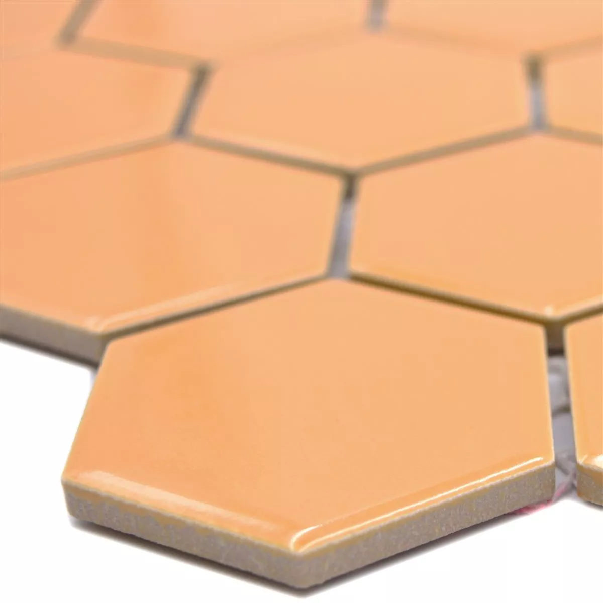 Keramikmosaik Salomon Hexagon Ocker Orange H51 Keramikmosaik Salomon Hexagon Ocker Orange H51