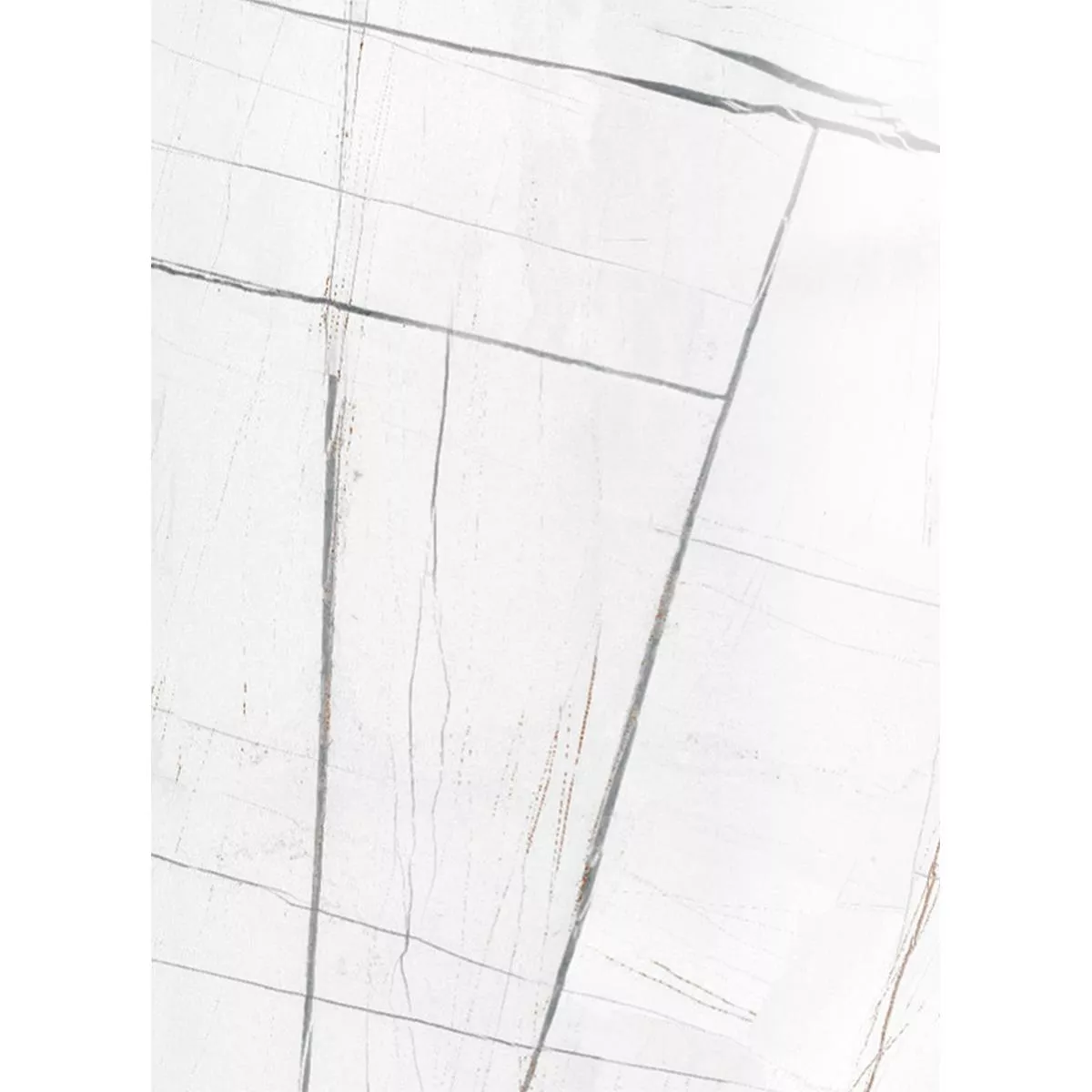 Bodenfliesen Piemont Marmoroptik Weiß Poliert Glänzend 60x120cm