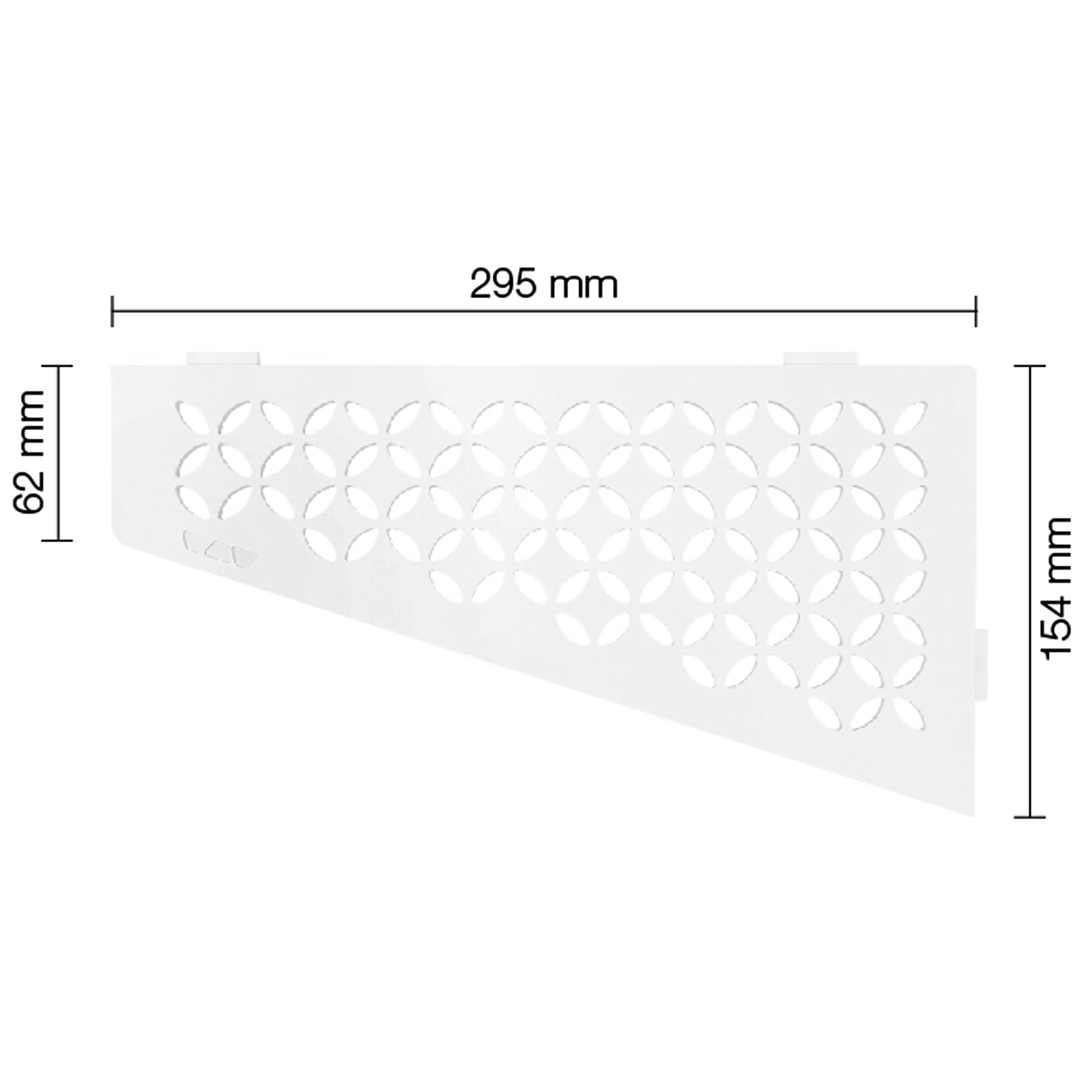 Wandablage Duschablage Schlüter 4eck 15,4x29,5cm Floral Weiß