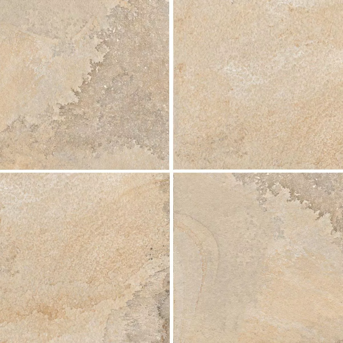 Terrassenplatte Feinsteinzeug McClave Beige 60x60x2 cm