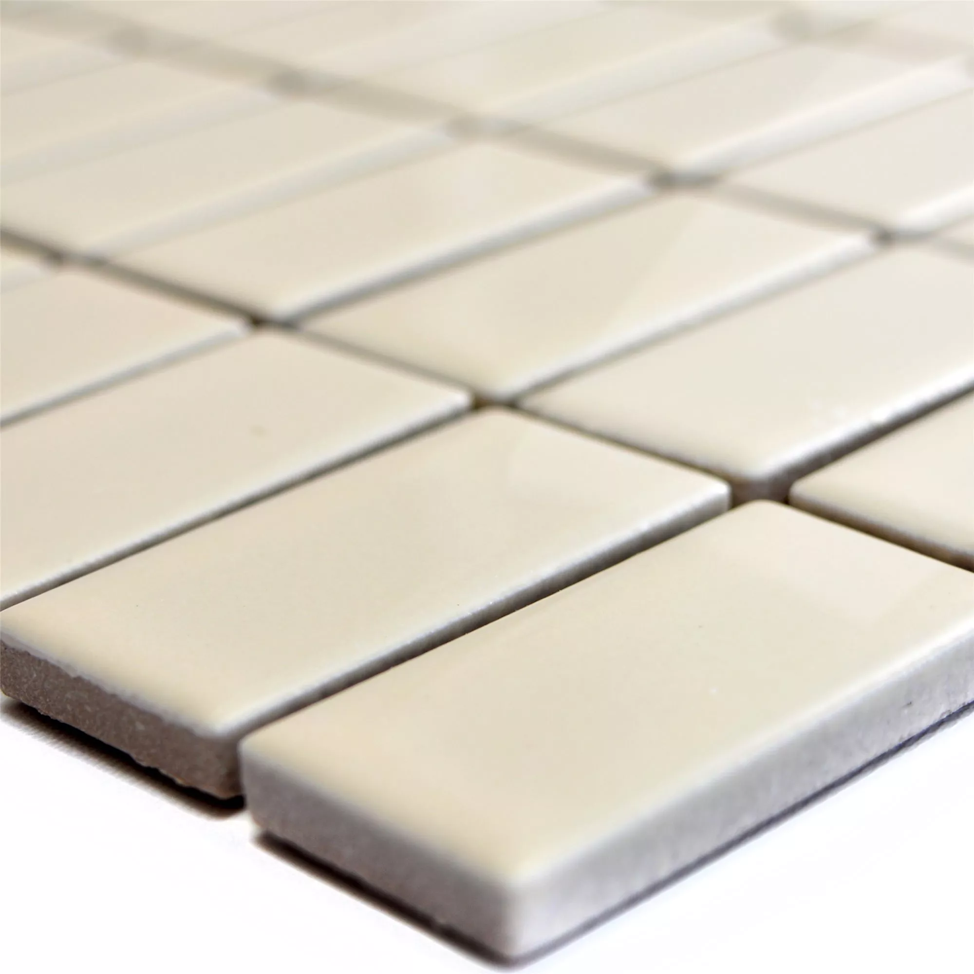 Keramik Mosaikfliesen Adrian Beige Glänzend Rechteck Keramik Mosaikfliesen Adrian Beige Glänzend Rechteck