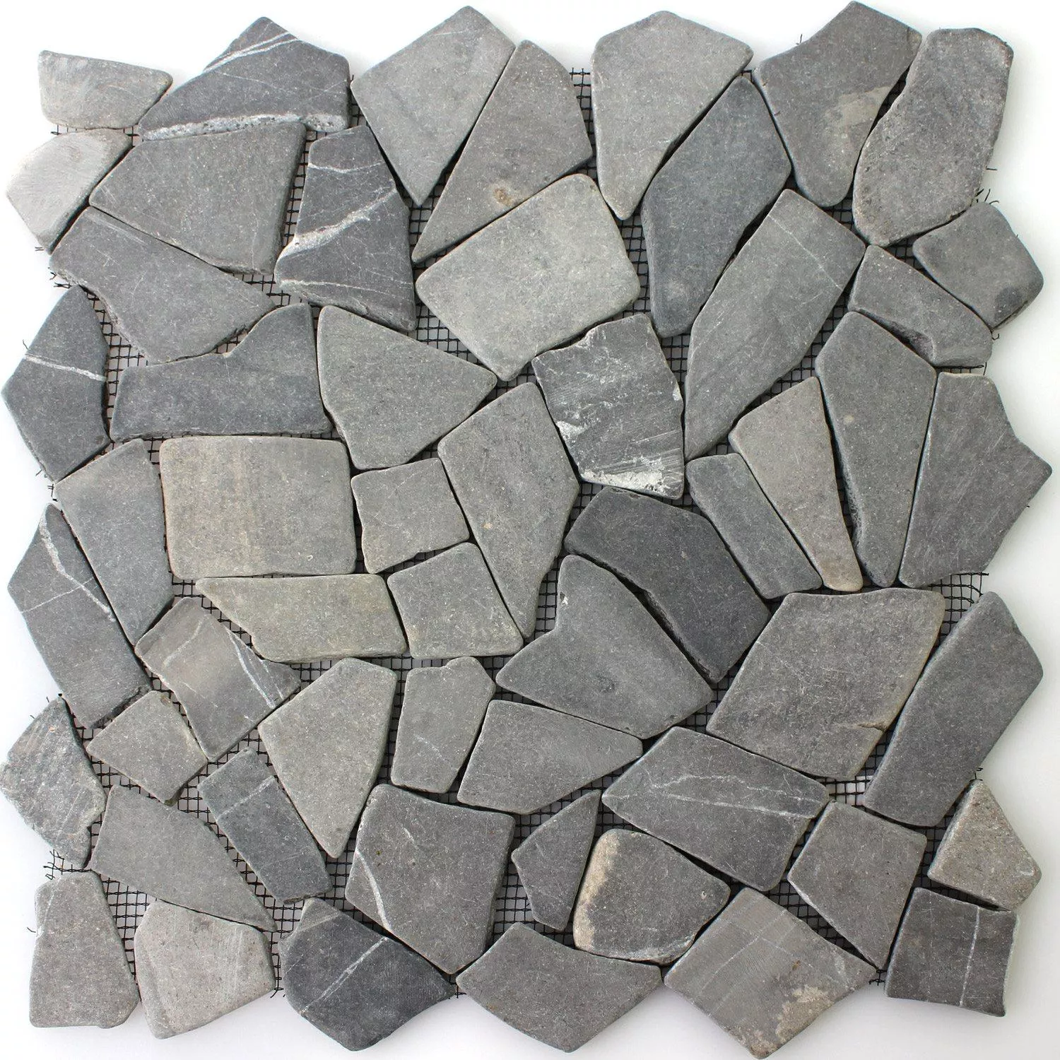 Muster von Mosaikfliesen Marmor Bruch Nero