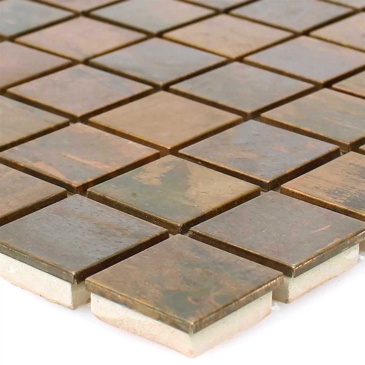 Metall Kupfer Mosaikfliesen Myron Quadrat