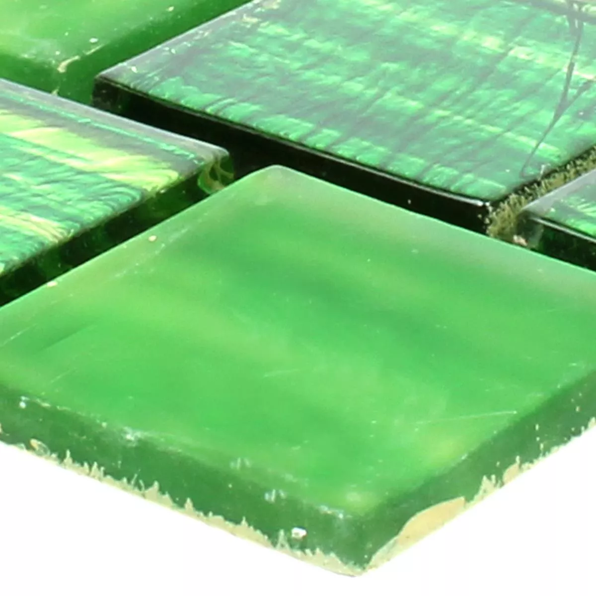 Muster von Glasmosaik Fliesen Lanzarote Grün Schmal