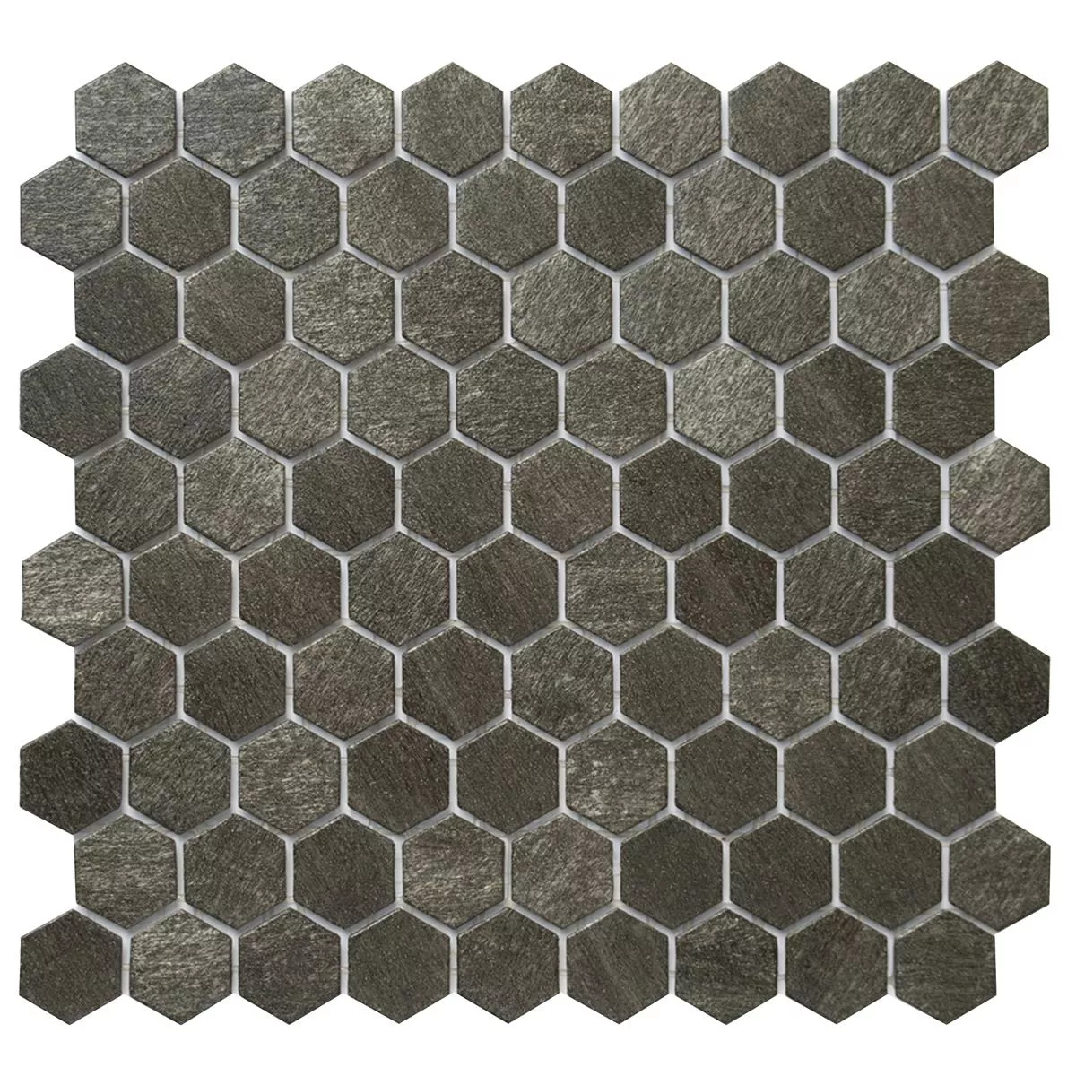 Glasmosaik Fliesen Trend-Vi Hexagonal 2124 Dunkelgrau
