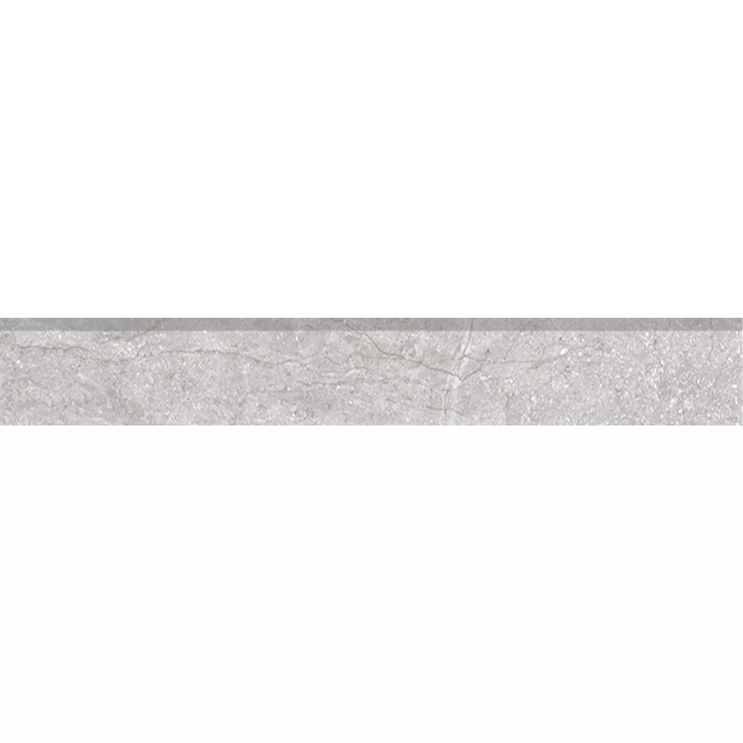 Bodenfliesen Pangea Marmoroptik Matt Silber Sockel 7x120cm