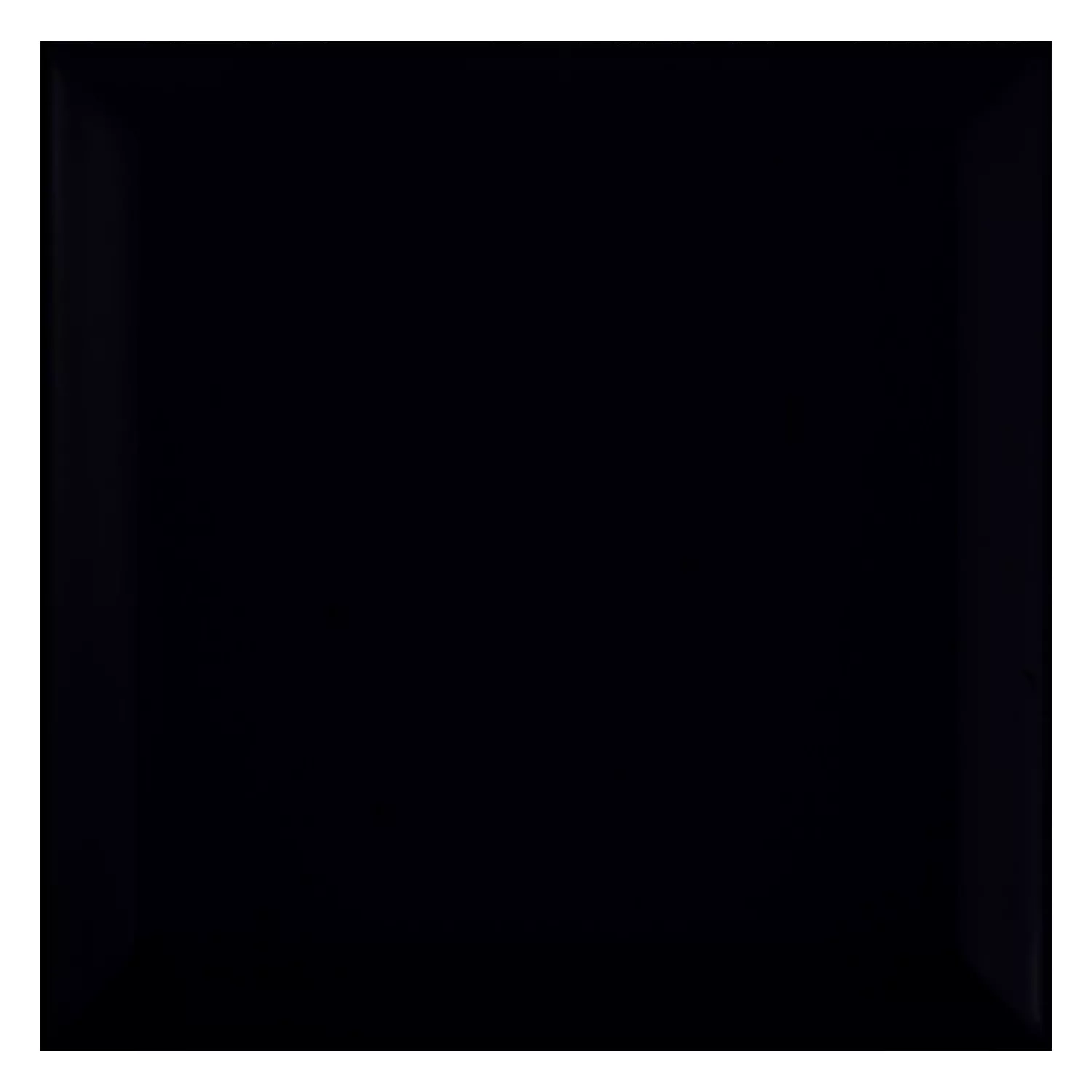 Metrofliese Schwarz Matt 15x15 cm Facette Eris Negro