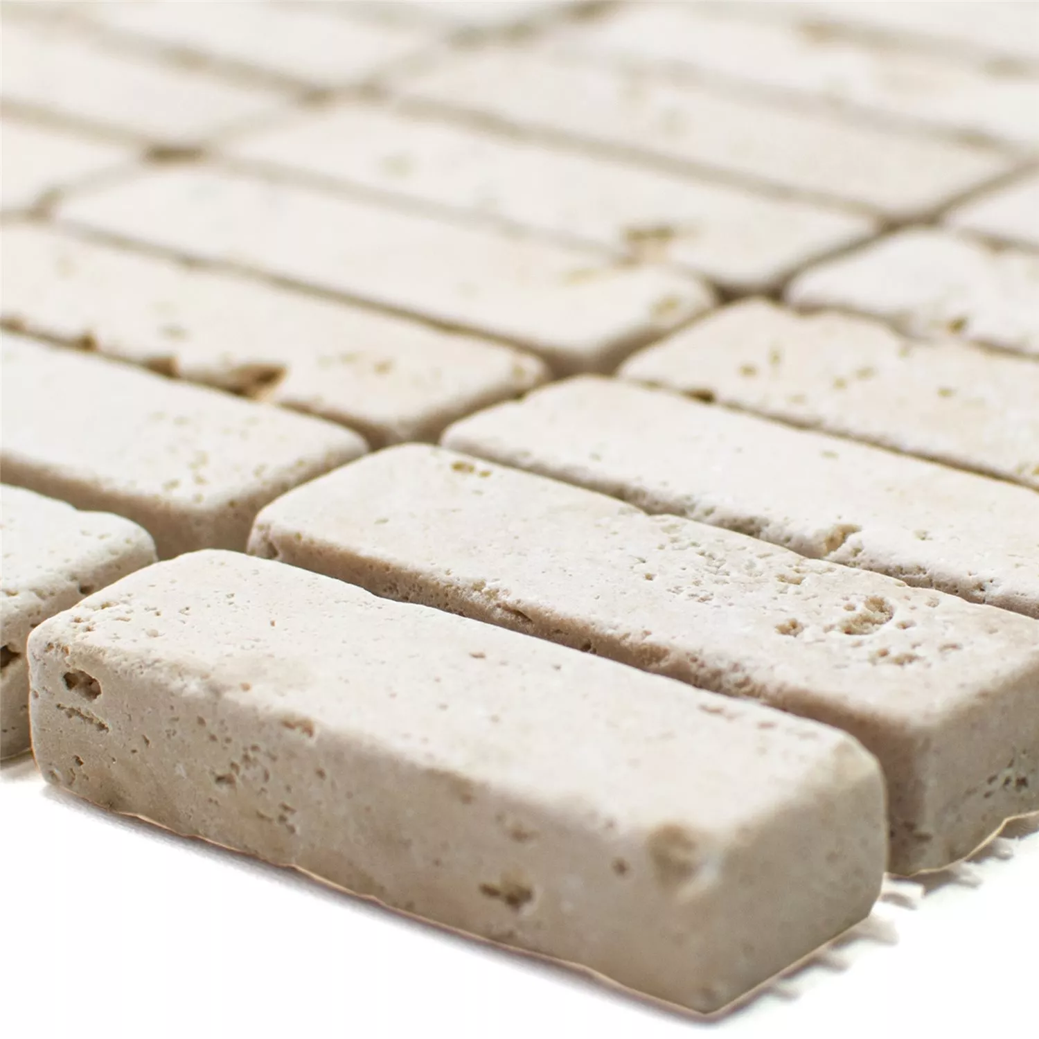 Mosaikfliesen Travertin Barga Beige Sticks