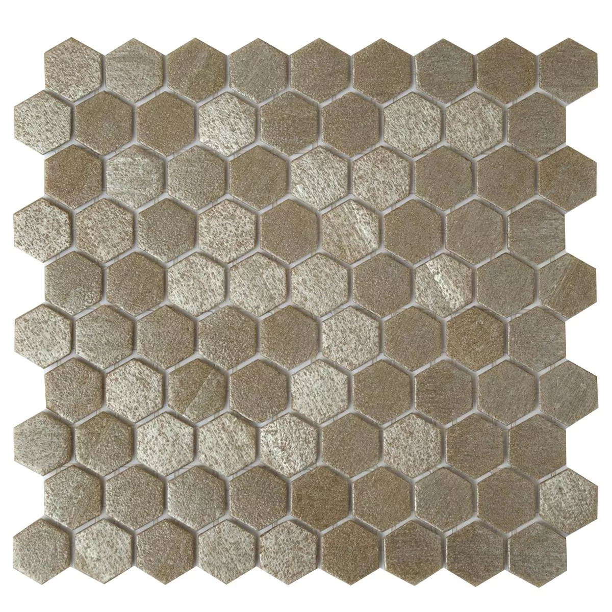 Glasmosaik Fliesen Trend-Vi Hexagonal 2120 Hellbraun