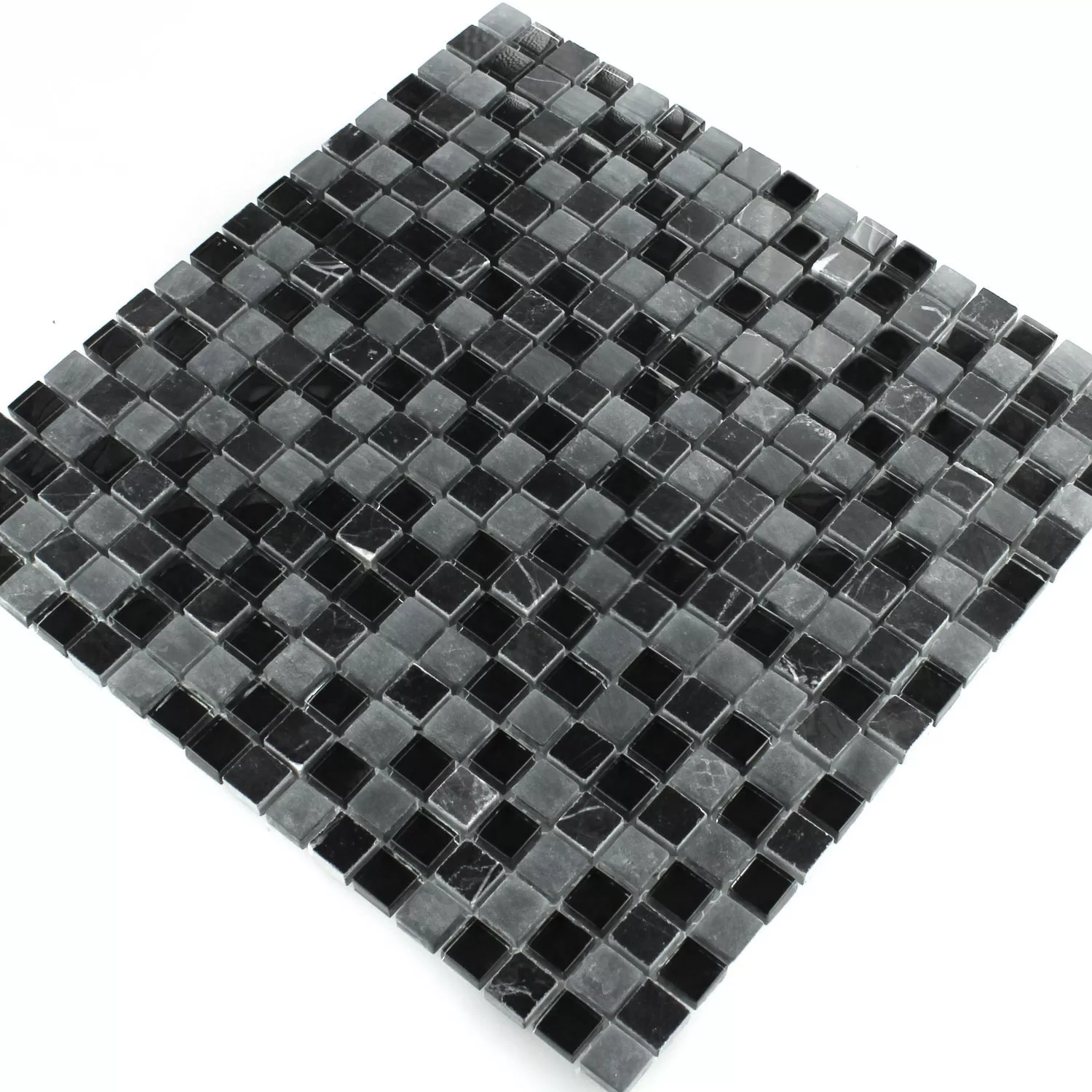 Mosaikfliesen Glas Marmor Zambia 15x15x8mm