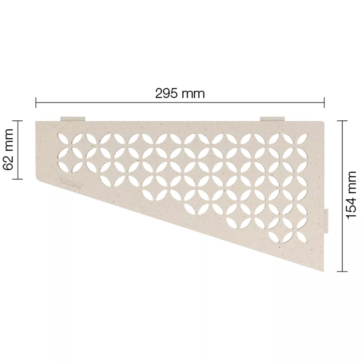 Wandablage Duschablage Schlüter 4eck 15,4x29,5cm Floral Elfenbein