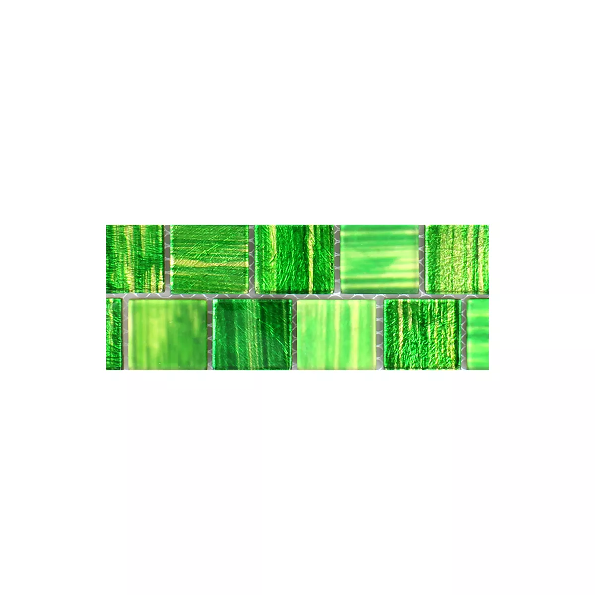 Muster von Glasmosaik Fliesen Lanzarote Grün Schmal