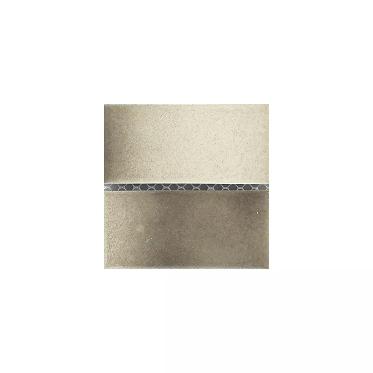 Muster von Mosaikfliesen Keramik Rutschhemmend Beige Braun