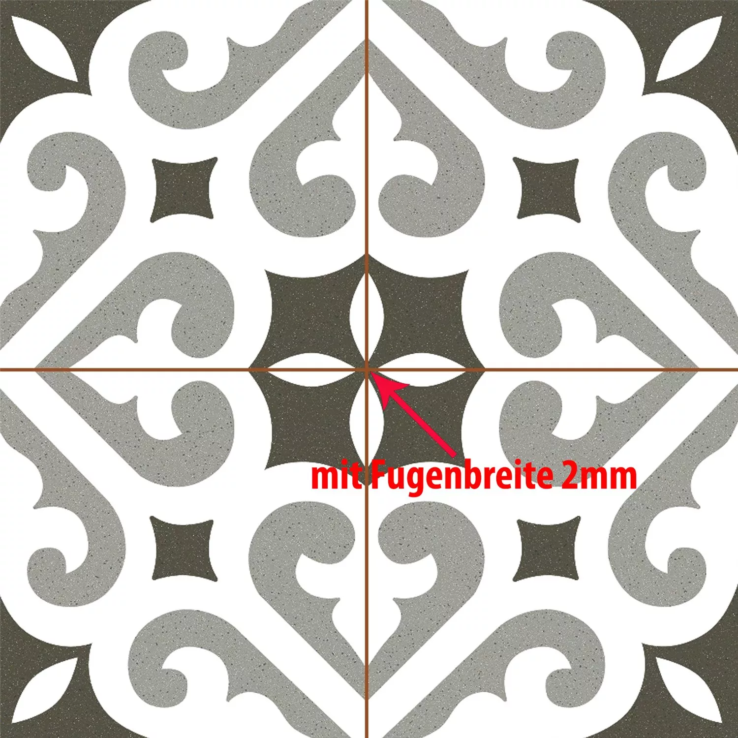 Zementfliesen Retro Optik Artemis Zevio 45x45cm