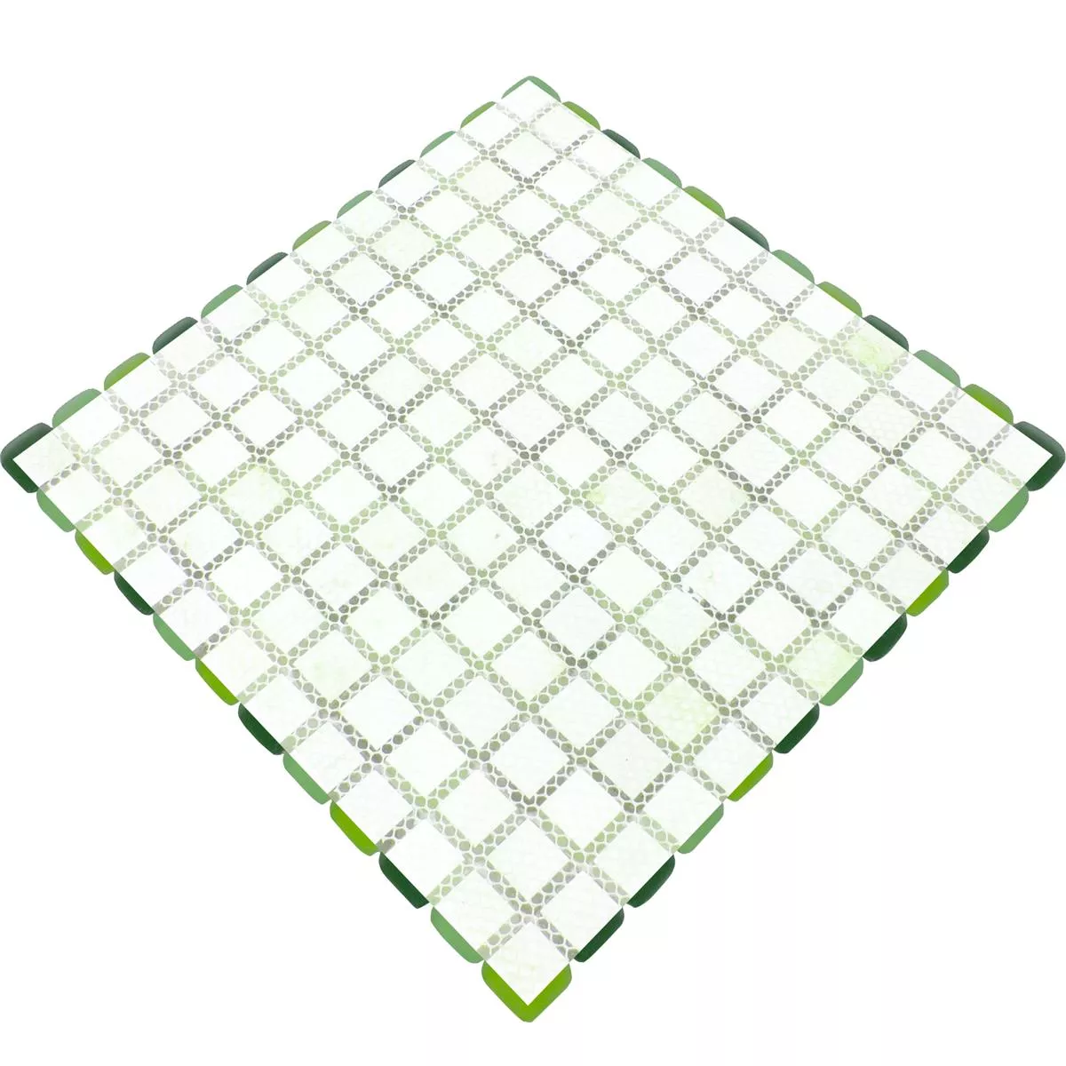 Muster von Glasmosaik Fliesen Ponterio Frosted Grün Mix