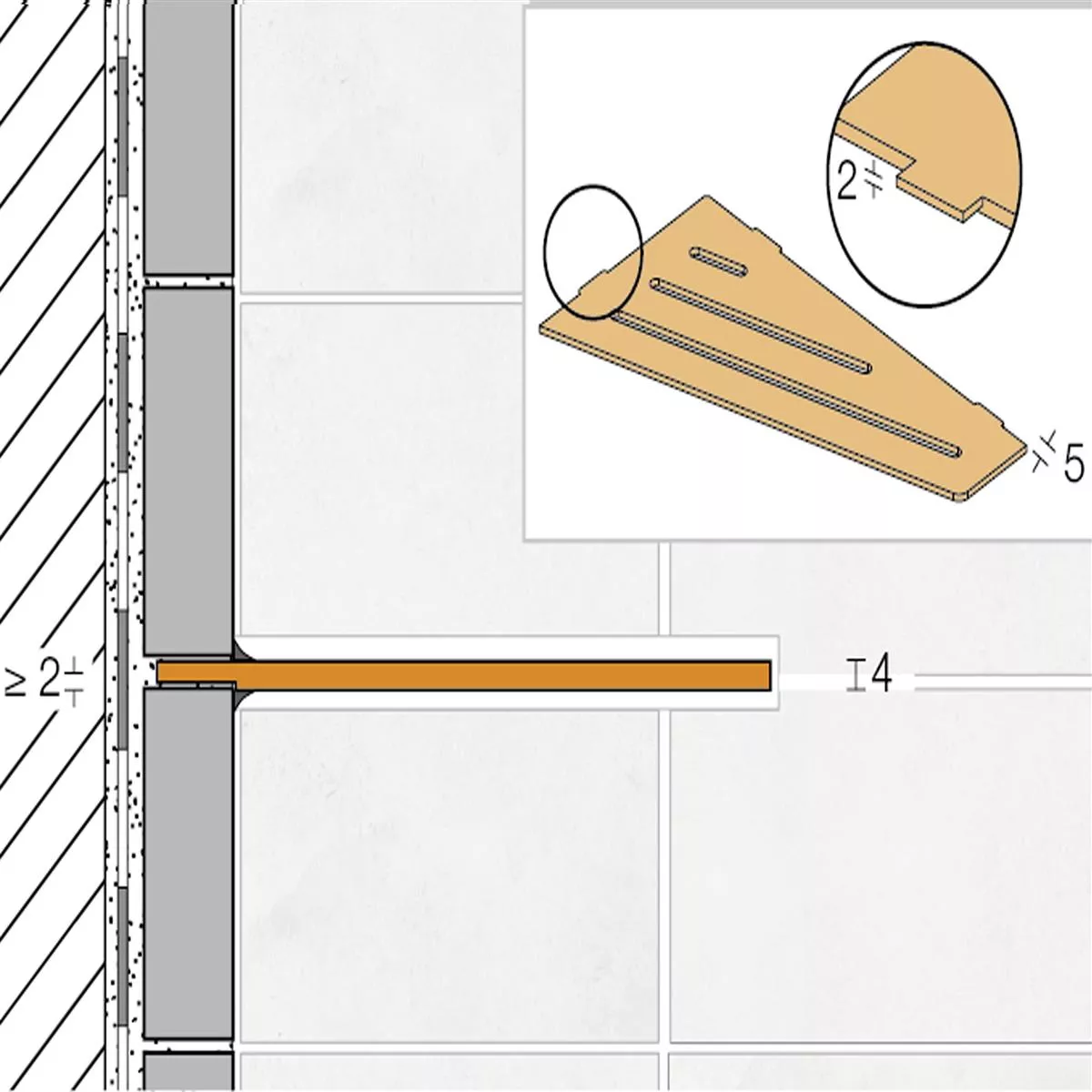 Wandablage Duschablage Schlüter 4eck 15,4x29,5cm Curve Bronze