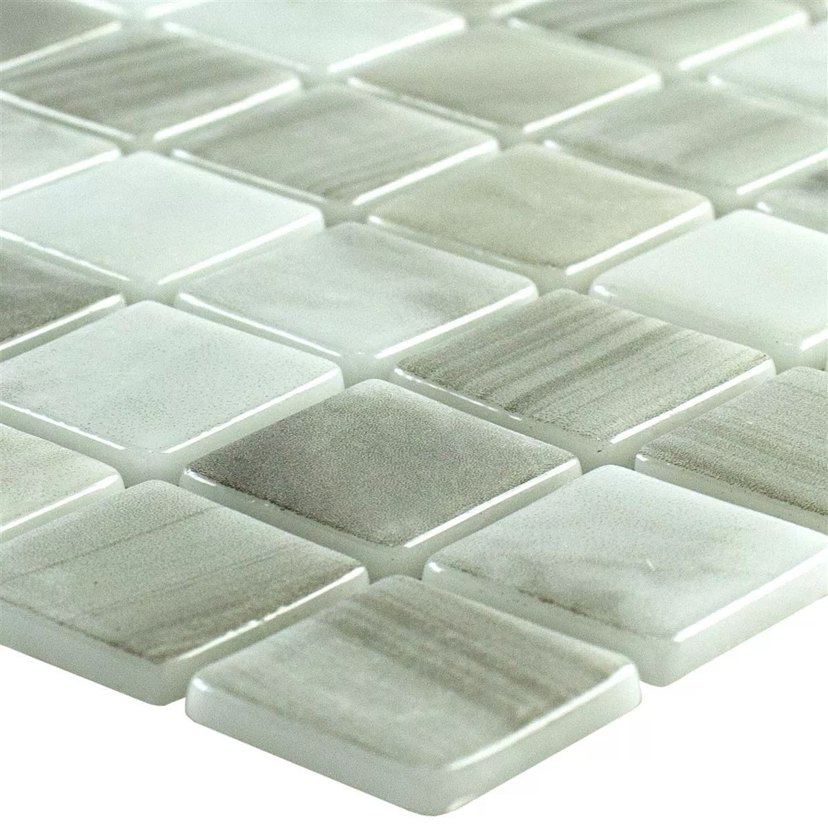 Glas Schwimmbad Mosaik Baltic Beige 25x25mm Glas Schwimmbad Mosaik Baltic Beige 25x25mm