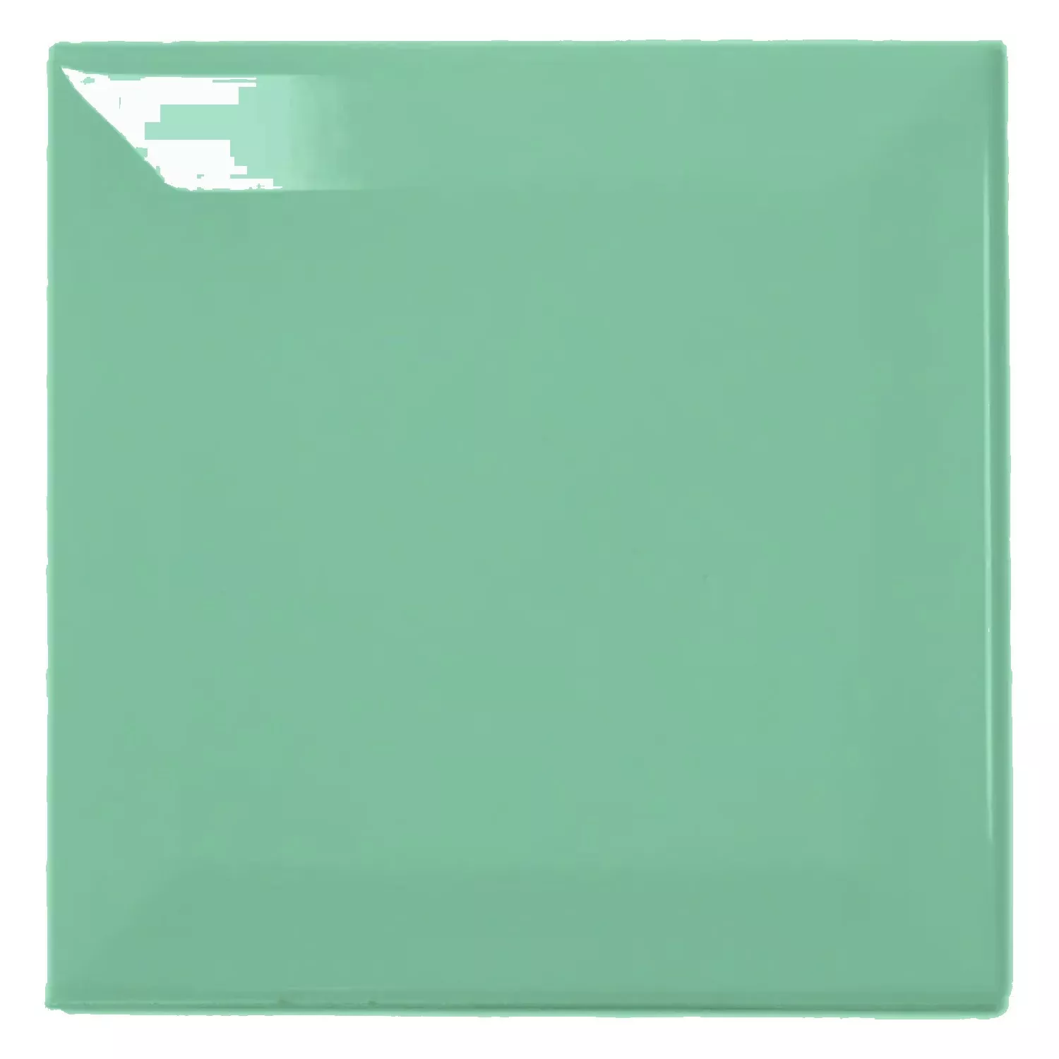 Metrofliese Grün Glänzend 10x10 cm Facette Catarina Manzana