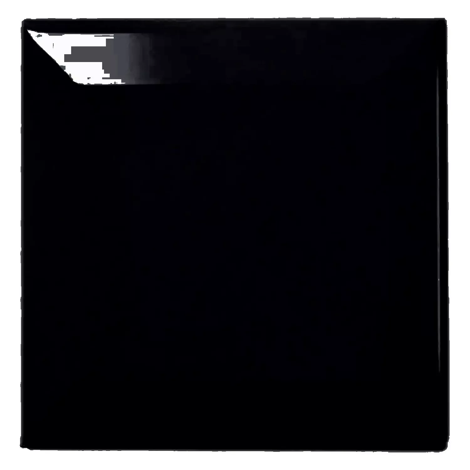 Metrofliese Schwarz Glänzend 10x10 cm Facette Catarina Negro