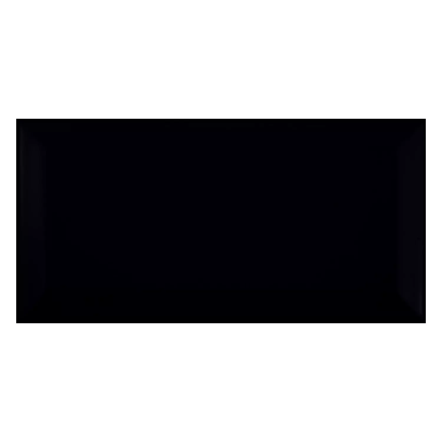 Metrofliese Schwarz Matt 10x20 cm Facette Jasper Negro