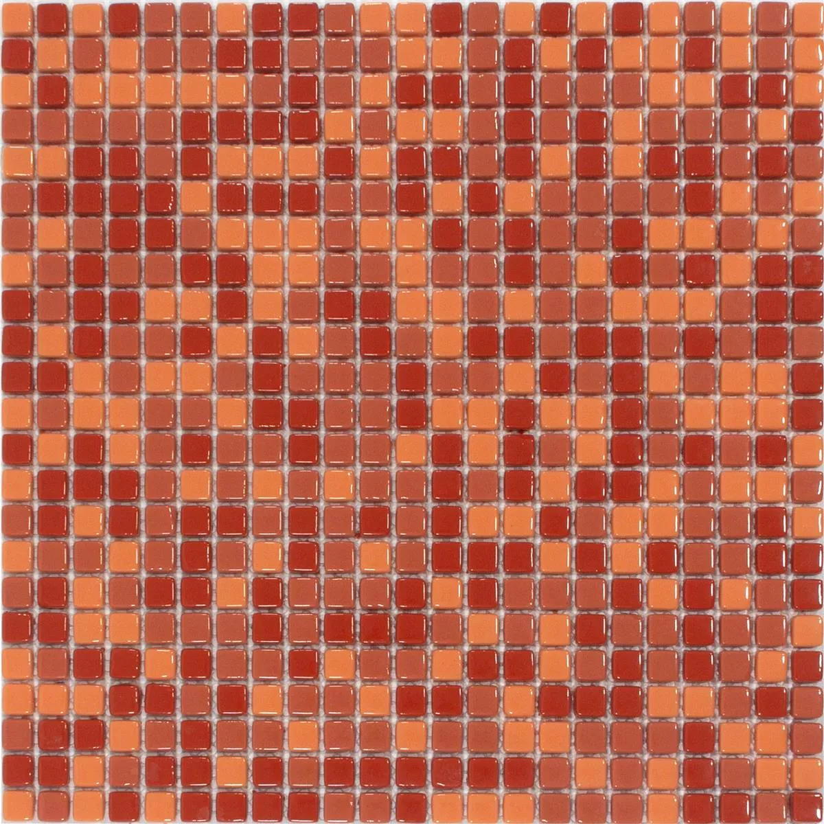 Glasmosaik Fliesen Delight Rot-Orange Mix