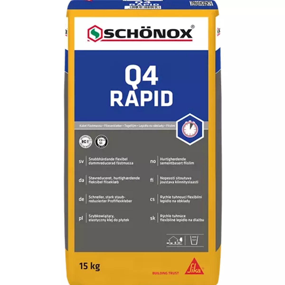 Fliesenkleber Schönox Q4 RAPID 15 Kg Fliesenkleber Schönox Q4 RAPID 15 Kg