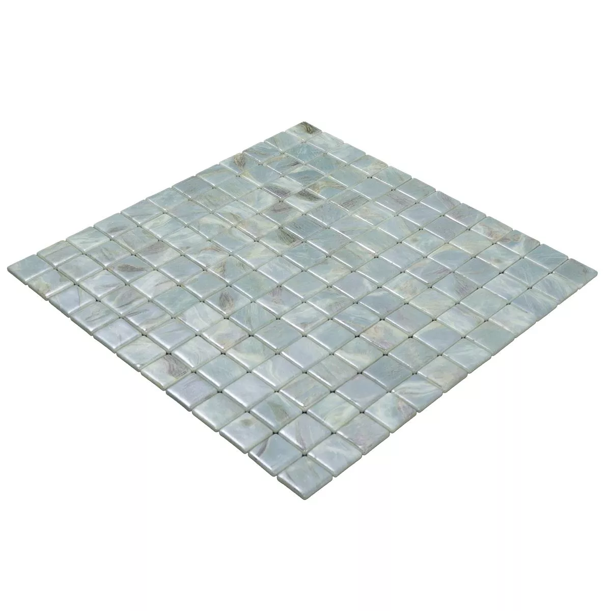 Glas Schwimmbad Pool Mosaik Alassio Grau 25