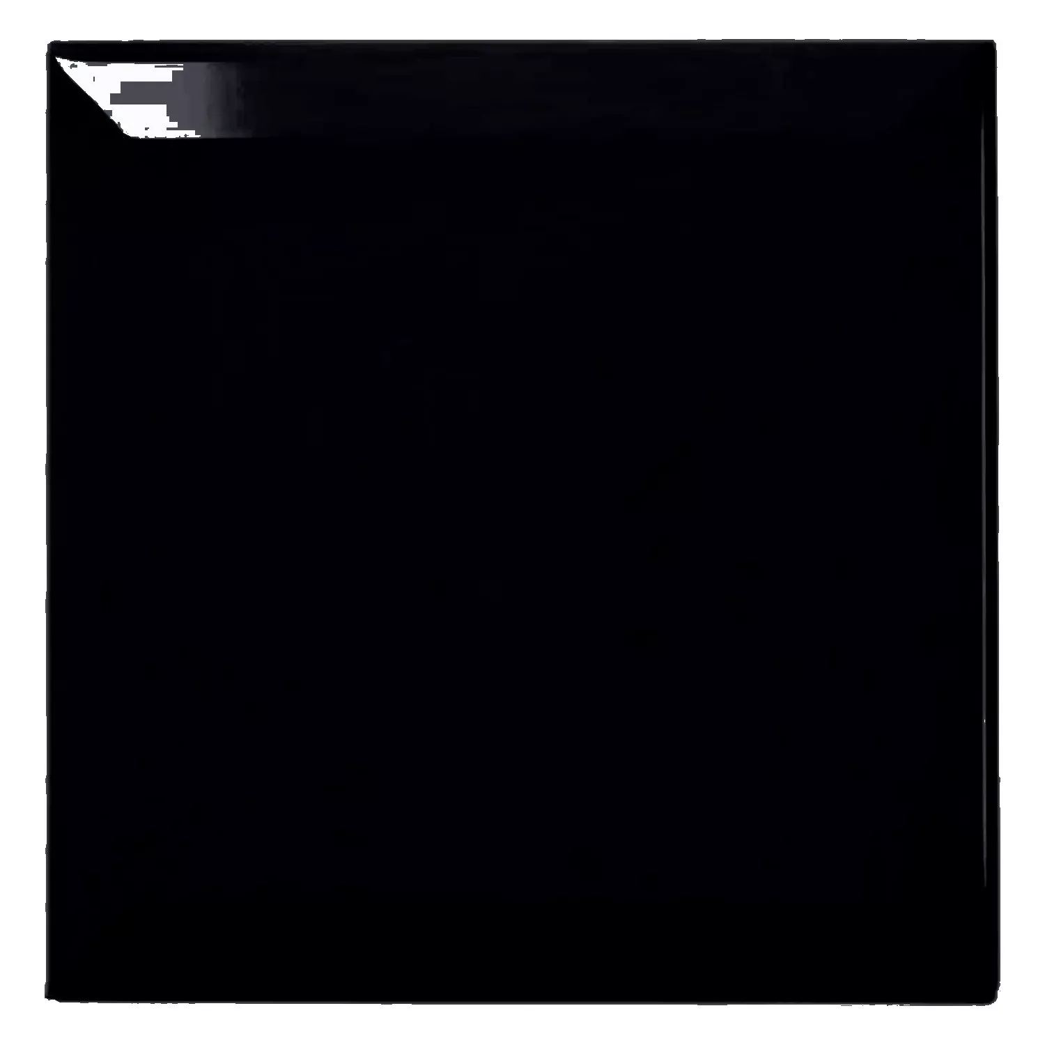 Metrofliese Schwarz Glänzend 15x15 cm Facette Eris Negro