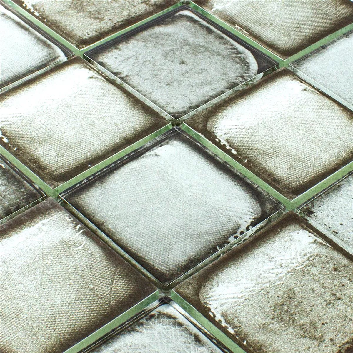Glasmosaik Fliesen Zementoptik Granada Grau