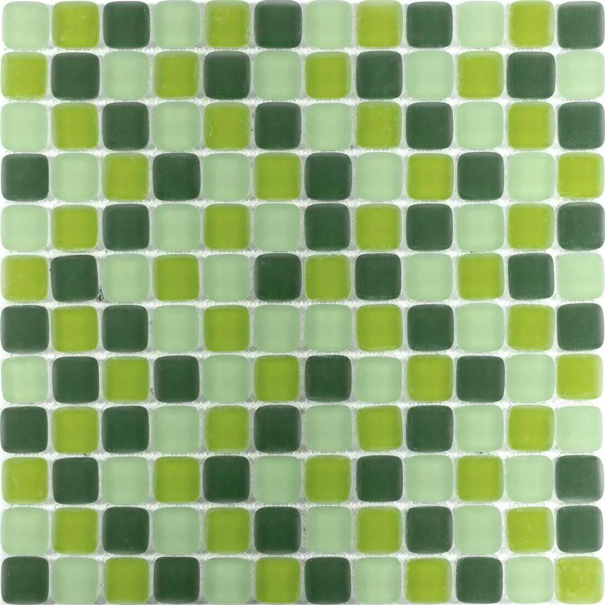 Muster von Glasmosaik Fliesen Ponterio Frosted Grün Mix