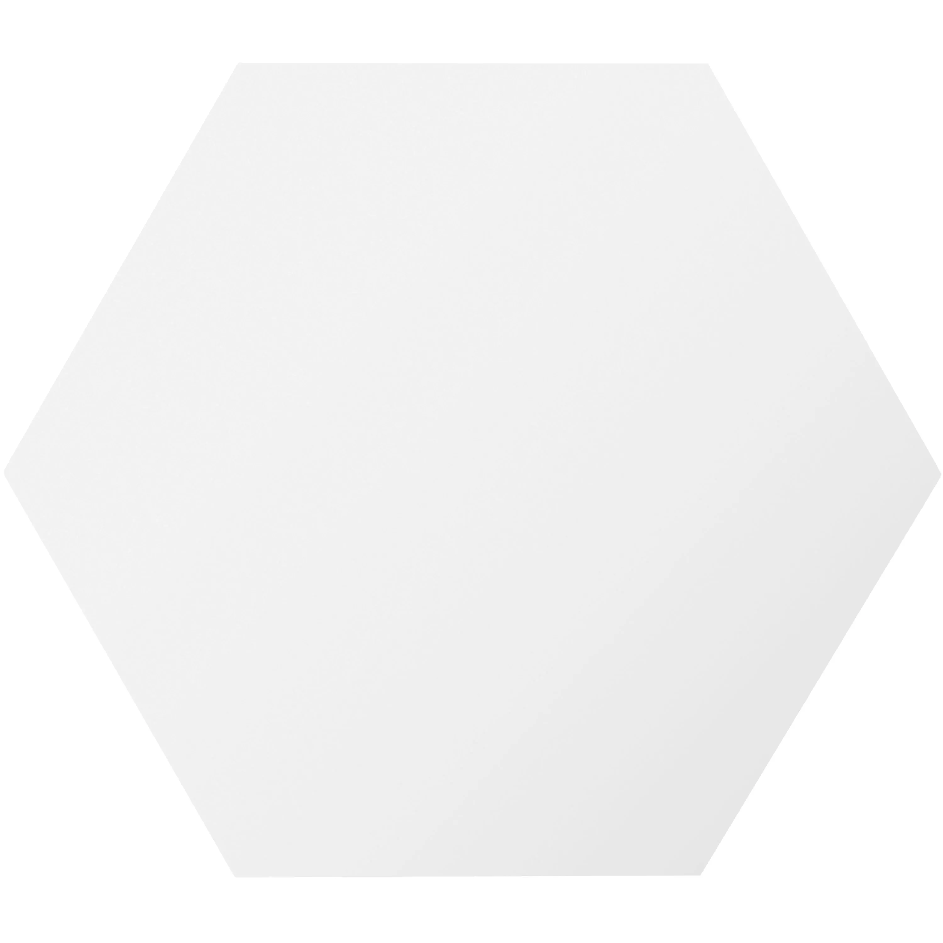 Muster von Feinsteinzeug Fliesen Modena Hexagon Uni Weiß