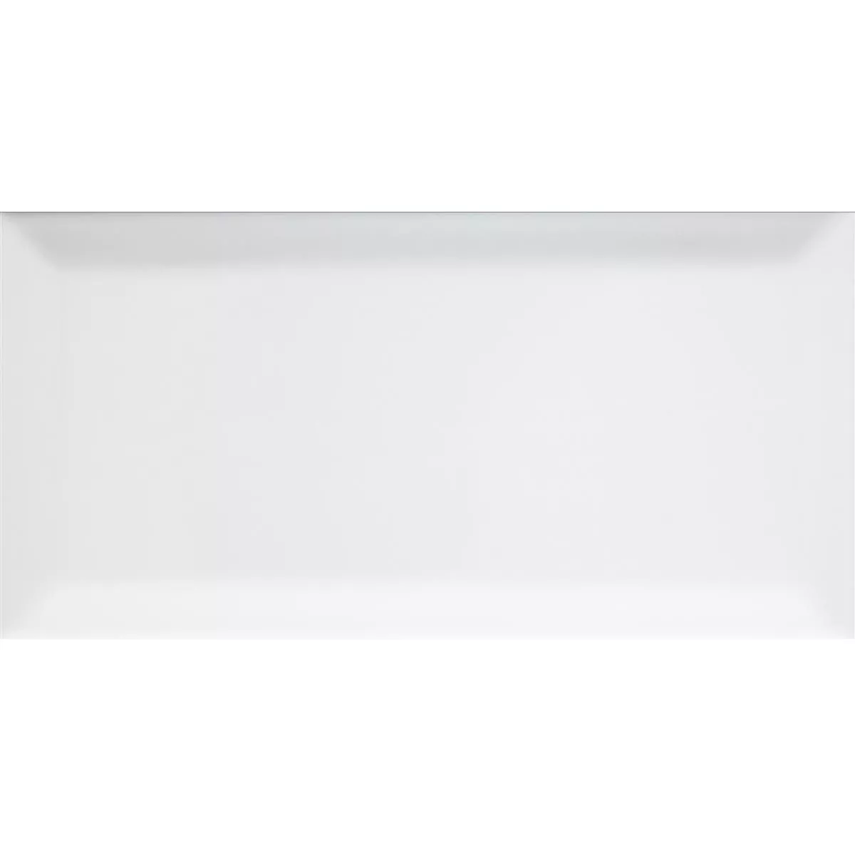Metro Wandfliese Bucharest Weiß 10x20cm