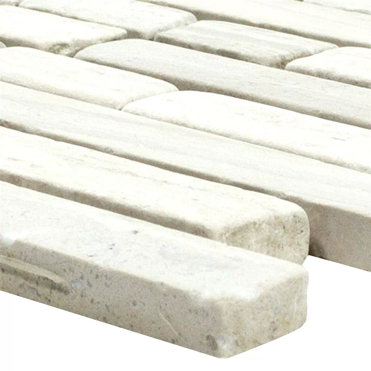 Mosaikfliesen Marmor Brick Stanley Grau