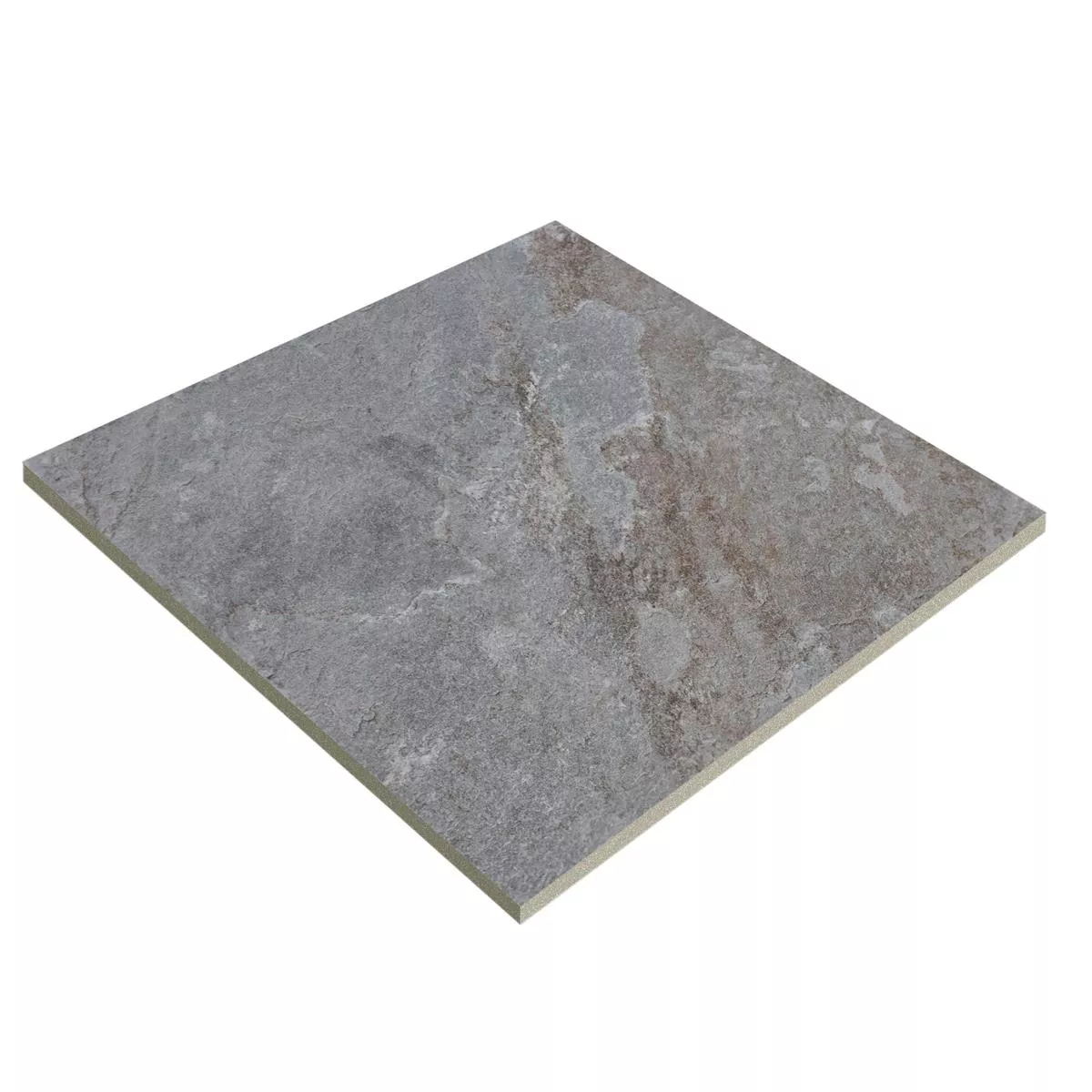 Terrassenplatte Feinsteinzeug Steinbach Grau 60x60x2 cm