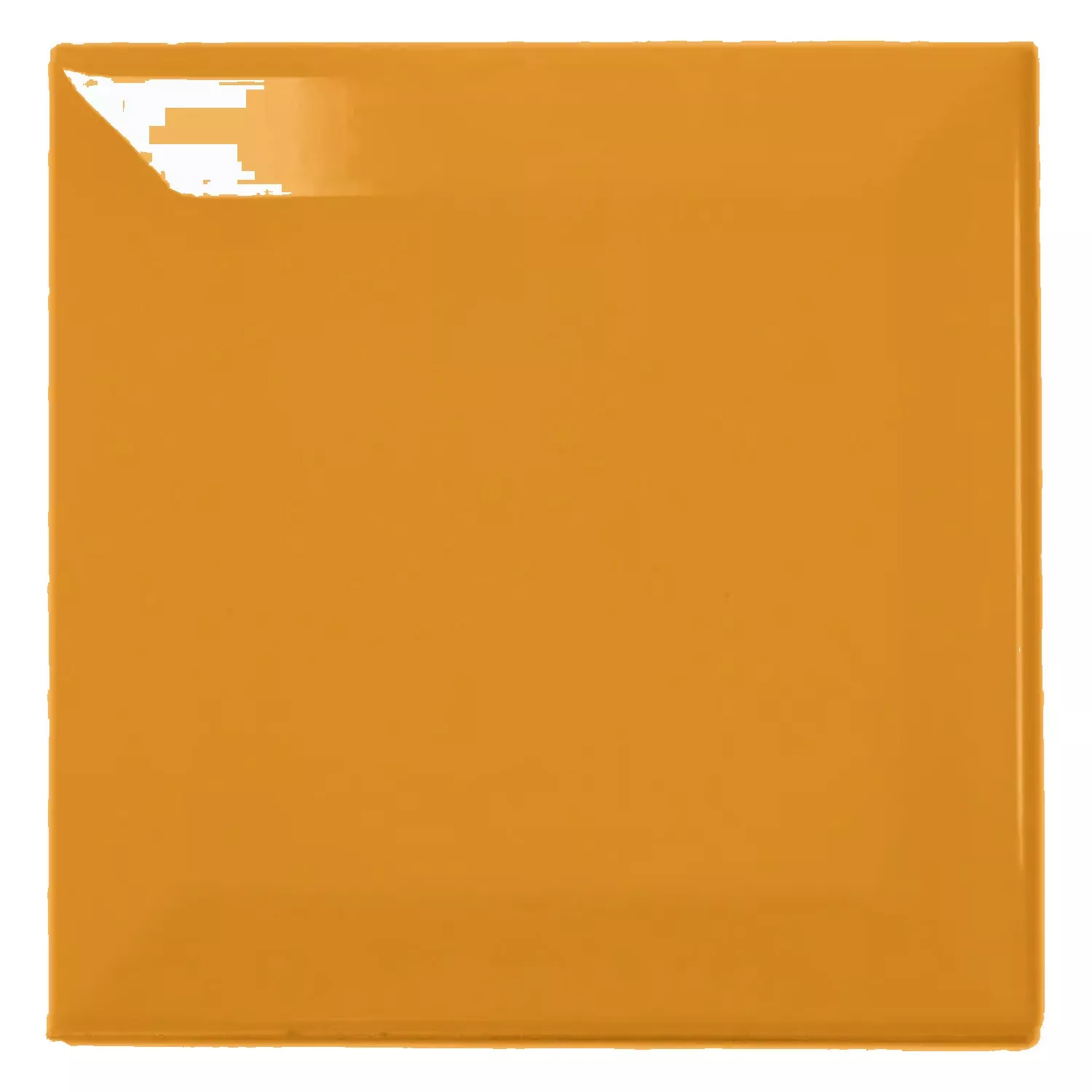 Metrofliese Gelb Glänzend 10x10 cm Facette Catarina Ocre