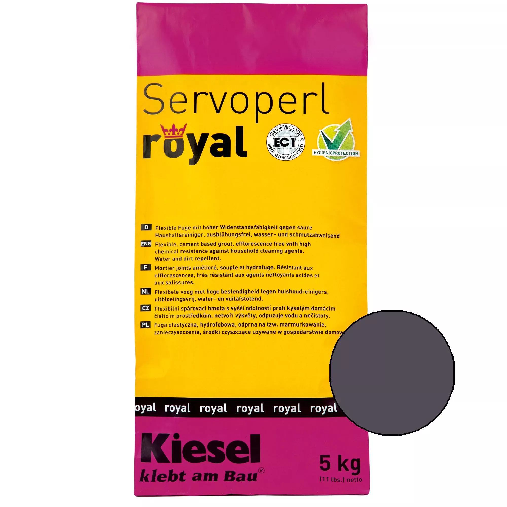 Kiesel Servoperl royal - Flexible, wasser- und schmutzabweisende Fuge (5KG Shadow)