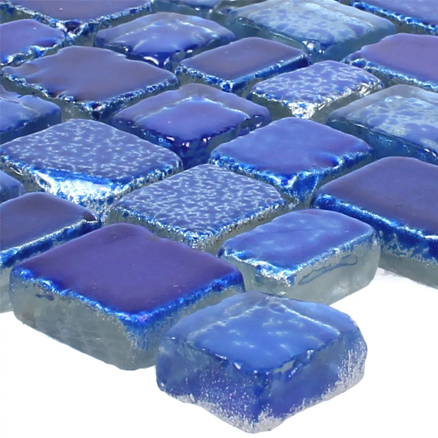 Muster von Mosaikfliesen Glas Roxy Blau